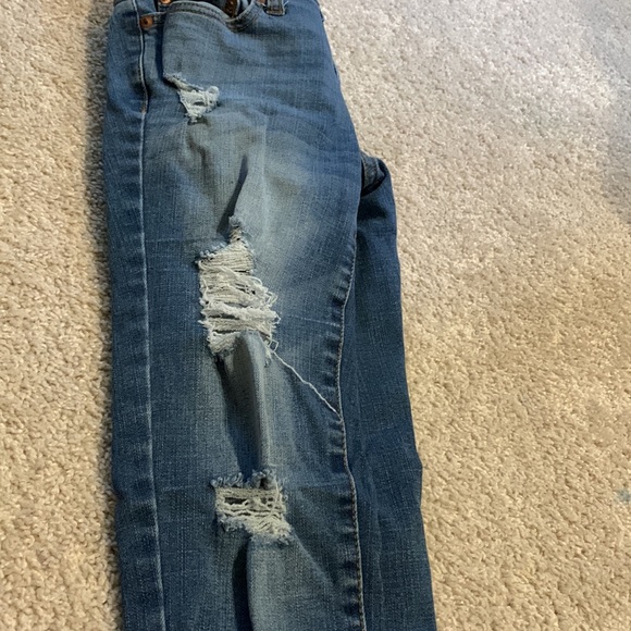 Aeropostale Blue Ripped Skinny Jeans - Picture 3 of 6
